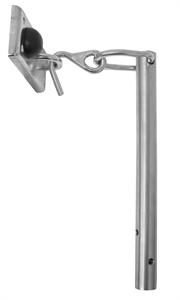 ABH 1804-32D High Abuse Pipe Stop and Holder Satin Stainless Steel