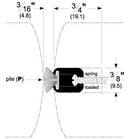Pemko 300DP Meeting Stile Gasketing-Weatherstripping - 29/32" Width, 3/8" Height, Clear Anodized Aluminum