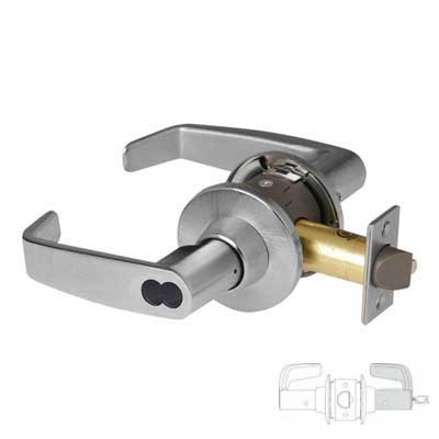 Sargent 28-11G04-US26D 11 Line Grade 1 Cylindrical Lever Lock (04) Storeroom or Closet Function, Satin Chrome