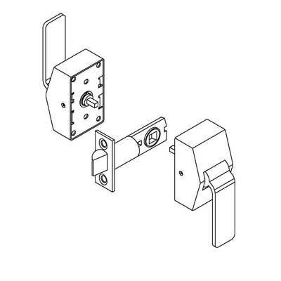 ABH 607A US32D 7 inch Backset Cylindrical Push and Pull Hospital Latch