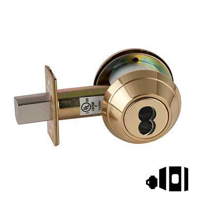 Schlage B661B One-Way Deadbolt, Cylinder Outside x Blank Plate Inside, 2-3/4" Backset, Accepts SFIC, Less Core