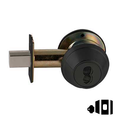 Schlage B661B One-Way Deadbolt, Cylinder Outside x Blank Plate Inside, 2-3/4" Backset, Accepts SFIC, Less Core