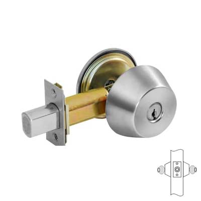 Corbin Russwin DL2212 Cylindrical Double Cylinder Deadlock, L4 Keyway, Keyed Random, [2] Change Keys, Non-Handed.