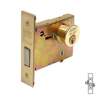 Corbin Russwin DL4113 Mortise Deadlock Single Cylinder 605-bright-brass