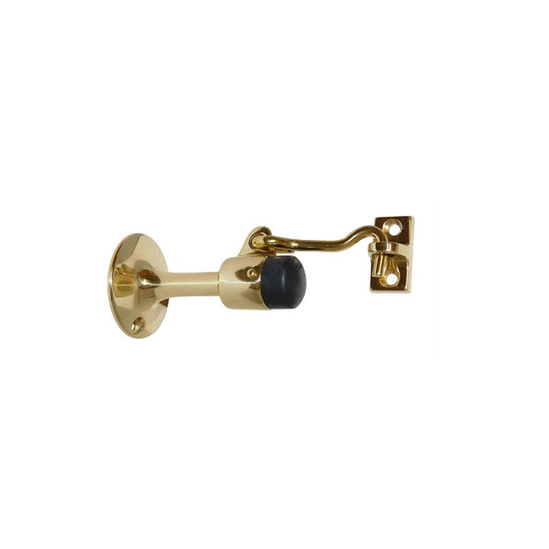 Don-Jo 1477-605 Door Stop-Cast Brass Wall Stop And Holder