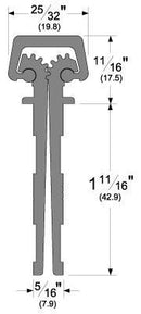 Pemko DFM95HT Full-Mortise Hospital Tip Continuous Geared Hinge in Dark Bronze Anodized Finish - 95"