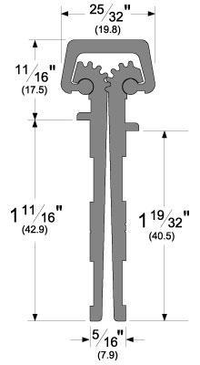 Pemko DFM83SLIHD1 Full-Mortise Heavy Duty Short Leaf Inset