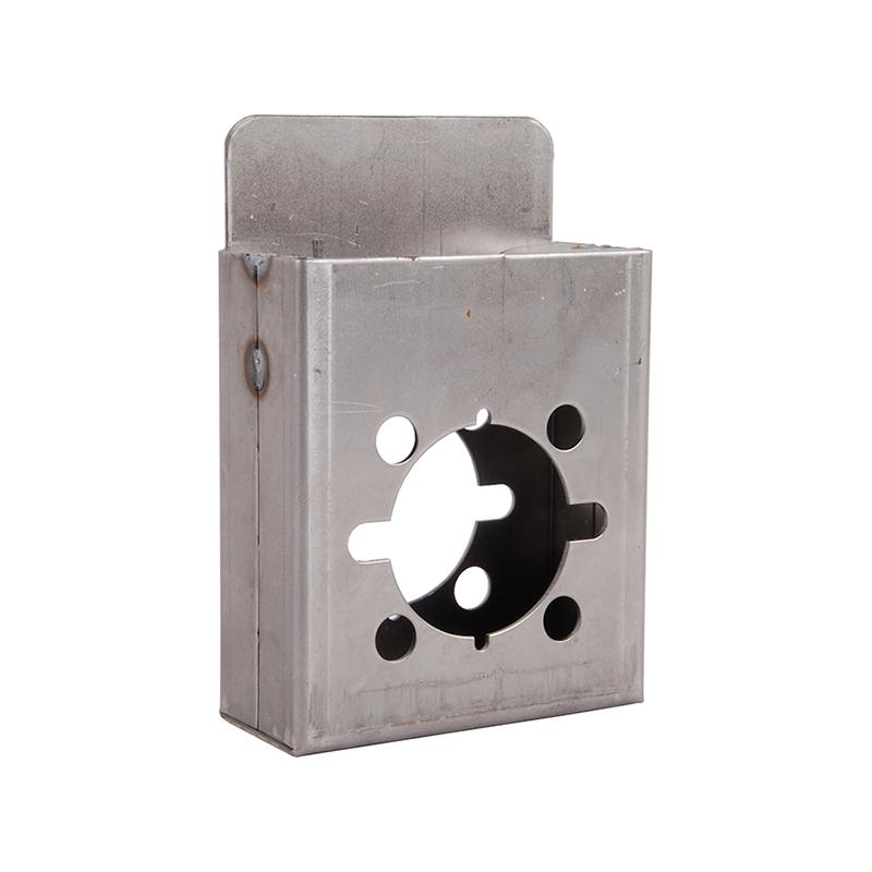 Keedex K-BXRHO-AL Weldable Gate Box for Schlage, Rhodes, and Many Other Lever Sets, Universal Hole Pattern, Aluminum