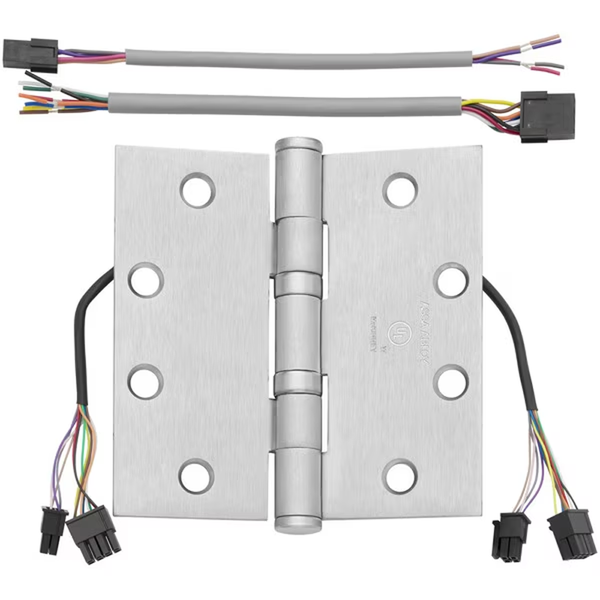 McKinney T4A3786-QC12 4.5 x 4.5 Electric Hinge Satin Chrome