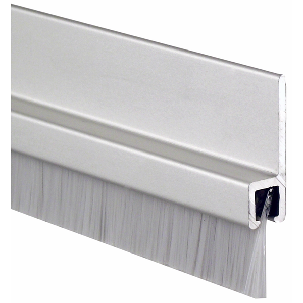 Pemko 18041CNB Brush Gasketing Door Seal Grey Nylon Brush Clear Anodized Aluminum
