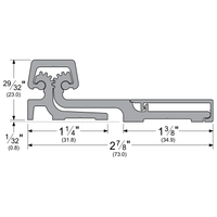 Pemko DFS85HD1 Full-Surface Heavy Duty Continuous Geared Hinge Dark Bronze Anodized dimensions