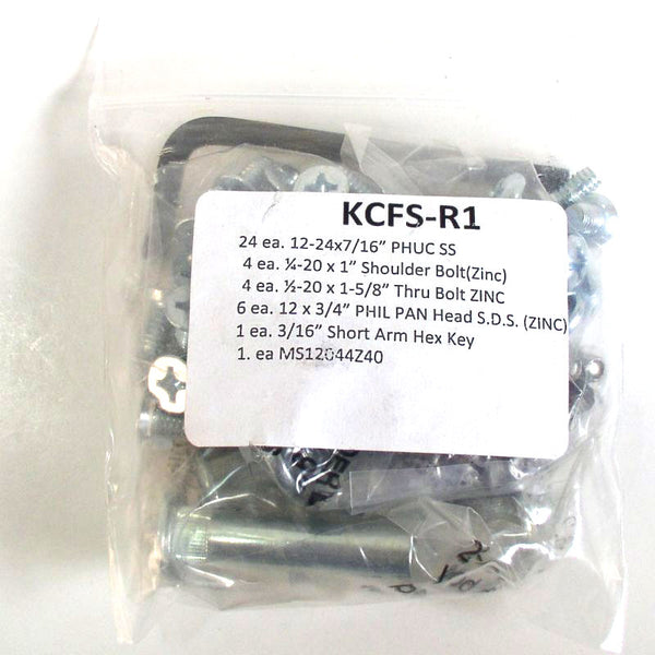 Pemko KCFS-R1 Fastener Kit Full Surface Continuous Hinge, Clear Aluminum, For Pemko Series CFS, CFSHD, CHS, CHSHD Continuous Hinges