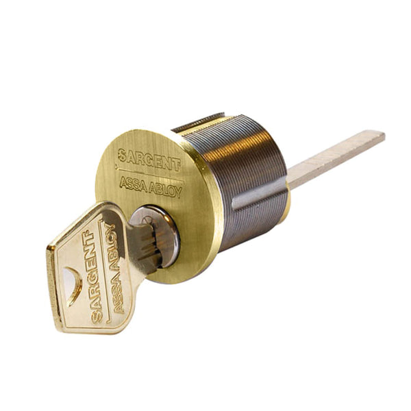 Sargent 34 RE KD Rim Cylinder - RE Keyway, Keyed Different, 6 Pin