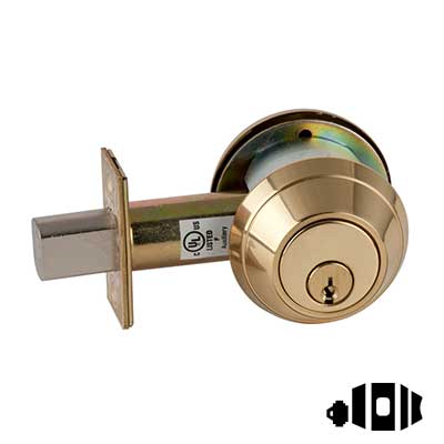 Schlage B660P6 Single Cylinder Deadbolt, 2-3/4" Backset, Conventional 6-Pin Cylinder, Keyed Random, [2] Keys, Grade 1