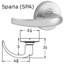 Schlage ND93PD-SPA-626 Vestibule VANDLGARD Lock Schlage C 6-Pin Cylinder Keyed Different SPA Lever Satin Chrome
