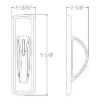 Townsteel CRX-A-72-630 Ligature Resistant Cylindrical Double Dummy Pull 5 Point With Arch Trim US32D Satin Stainless Steel