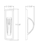 Townsteel CRX-A-72-630 Ligature Resistant Cylindrical Double Dummy Pull 5 Point With Arch Trim US32D Satin Stainless Steel