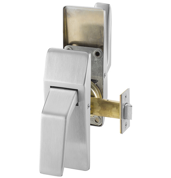 Sargent 115-US26D Hospital Latch for Push-Pull Doors, 5" Backset, No Push/Pull Trim, One Pull Up, One Down,  US26D/626 Satin Chrome Finish