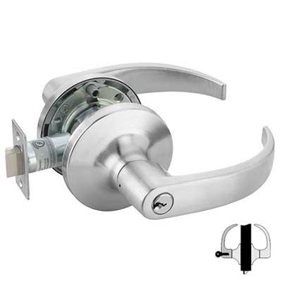 Accentra 5308LN Classroom Cylindrical Lever Lock - Grade 2, Select Lever, Select Keyway, Select Finish
