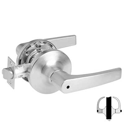 Accentra 5302LN 626 Privacy Function Cylindrical Lock - 2-3/4" Backset, US26D/626 Satin Chrome Finish