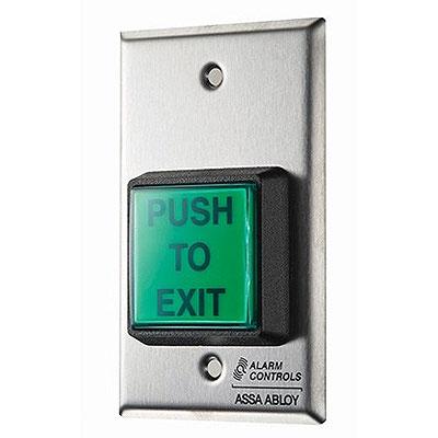 Alarm Controls TS-2T SPDT Electric Switch  2" Green Push Button