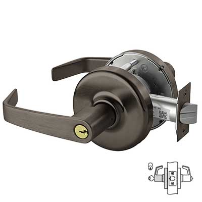 Corbin Russwin CL3851 Cylindrical Lever Lockset, Entrance or Office, Grade 2, Non-Handed.