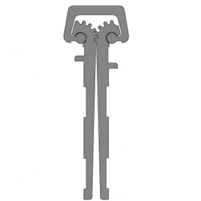 Pemko CFM83SLFHD1 Full-Mortise Heavy Duty Short Leaf Flush Continuous Geared Hinge in Clear Anodized Finish - 83"