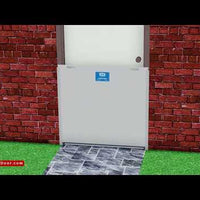 NGP FS22-64 Flood Shield, 64" W x 22" H, 1/4" Marine Grade Aluminum Shield With Handle Cutouts, 1 1/4" Mounting Channels, Closed Cell Rubber Gaskets