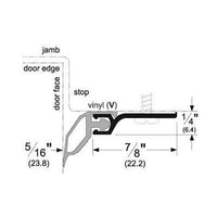Pemko 330DV Weatherstripping Door Seals Gasketing - 1/4" Width, 1-3/16" Height, Vinyl Insert Dark Bronze Anodized Aluminum
