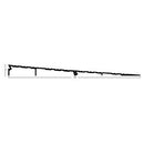 NGP R100DKB ADA Compliant Aluminum Interlocking Ramp Saddle Threshold 12" Width, 1" Height, Dark Bronze Aluminum