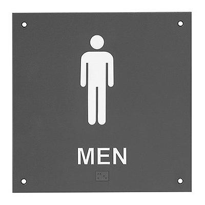 Rockwood BF684 Mens Restroom Signage with Braille