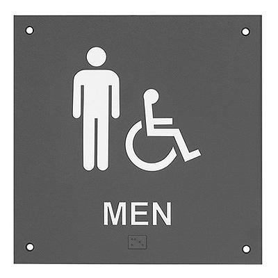 Rockwood BF687 ADA Mens Restroom Signage with Braille