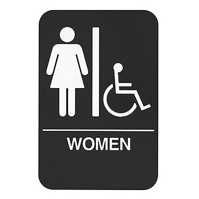 Rockwood BFM688 ADA Womens Restroom Signage with Braille 