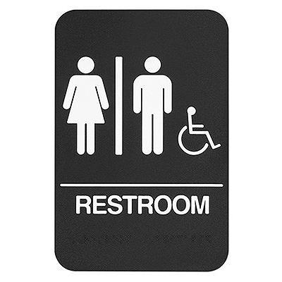 Rockwood BFM689 ADA Unisex Restroom Signage with Braille